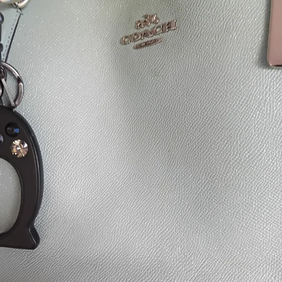 Coach Light Blue Leather Tote - Picture 13 of 16